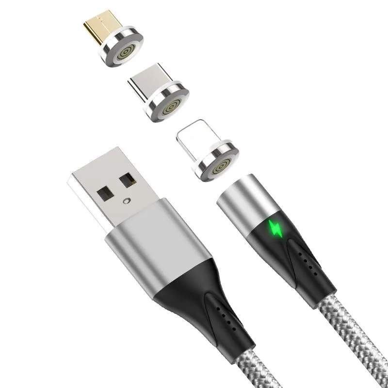 AIREACH кабель USB для быстрой зарядки кабель usb type C Магнитный кабель для зарядки данных Micro USB кабель для мобильного телефона USB шнур - Цвет: Gary Cable