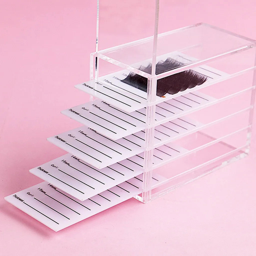 

Storage Pallet False Eyelashes Storage Box 5 Layers Acrylic Pallet Lash Holder For Eyelash Extension Individual Lash Volume Sept
