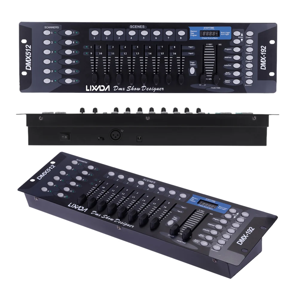 Консоль контроллера DMX512 Lixada 192 каналов для сценического освещения вечеринки