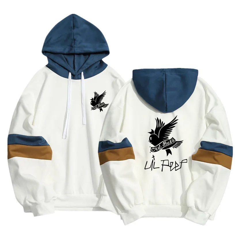 Tanie Wiosna lato Harajuku Kawaii Cry Baby lil peep bluzy mężczyźni kobiety hiphopowy sweter Patchwork sweter bluza Sudaderas