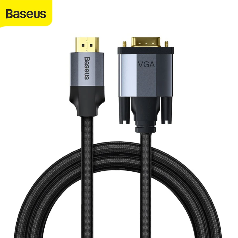 

Baseus HDMI Cable to VGA Switch Adapter Cable for Computers TV 4k Projector Office High Quality hdmi splitter converter