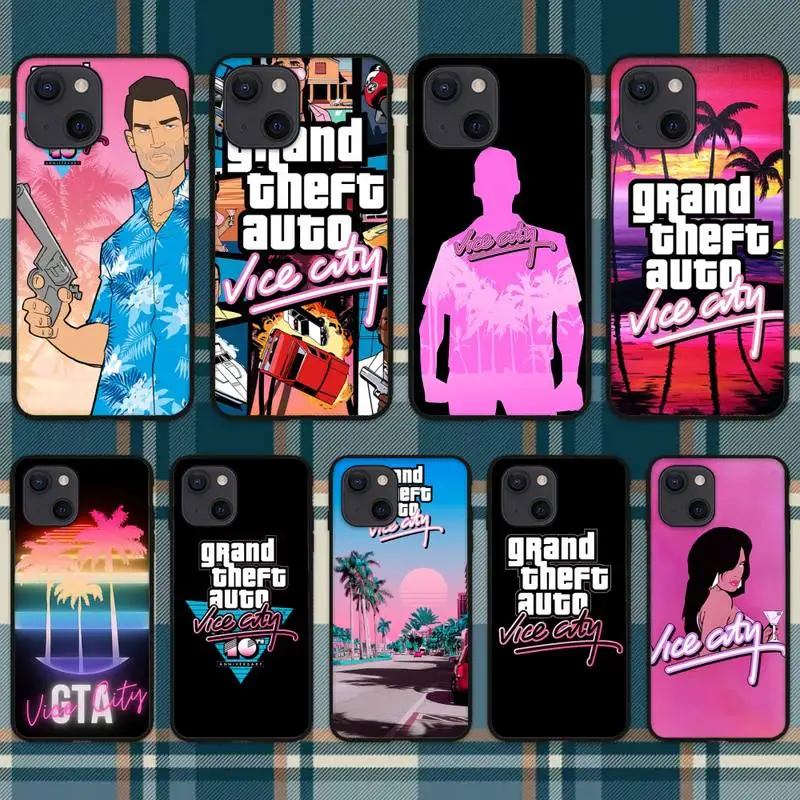 ZORORO Gta vice city Phone Case For iPhone 11 12 Mini 13 Pro XS Max X 8 7 6s Plus 5 SE XR Shell | Мобильные телефоны и