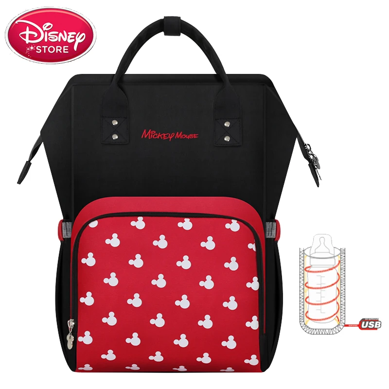 Disney Bag Mickey Mouse Mouse Backpack USB Heating Mom Baby Bags Maternity Handbag Travel Mummy Diaper Bag for Baby Care Disney Bag Mickey Mouse Mouse Backpack USB Heating Mom Baby Bags Maternity Handbag Travel Mummy Diaper Bag for Baby Care