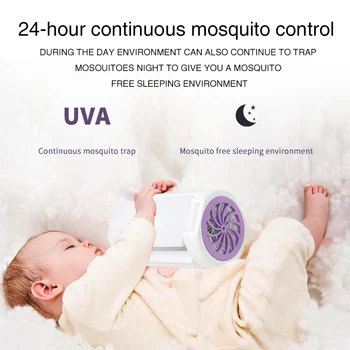 

Home Led Mosquito Killer Lamp No Radiation Portable Night Light Repellent Outdoor Camping Insects Trap Folding Electric UV