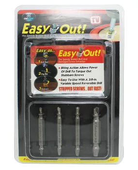 

Four Case Package High-Speed Steel Extractor, Woodworking Screwdriver, Double Headed Decapitation Screw Bolt Extractor