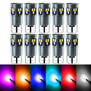 

10pcs W5W T10 2825 Car LED Bulb Clearance Lights Canbus Lamp For Peugeot 206 307 407 partner 508 307 sw 406 301 5008 2008 508 20