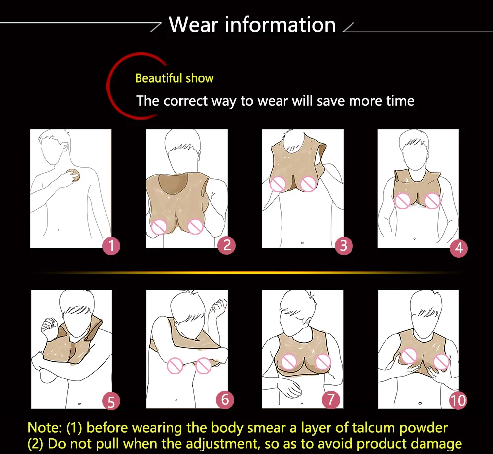 Crossdresser Realistic Silicone Breast Plate Forms Fake Boobs Enhancer Tits Shemale Transgender Drag Queen Crossdressing Cosplay (26)