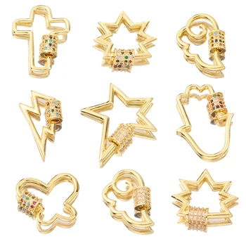 

DIY Jewelry Making Trendy Popular Hanging Chain Lock Hook Spiral Clasps DIY Necklace Bracelets Hand Made Supplies Accessories