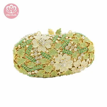 

Chi Belle Rhinestone Diamond Wedding Evening Clutch Bags shining crystal handbag