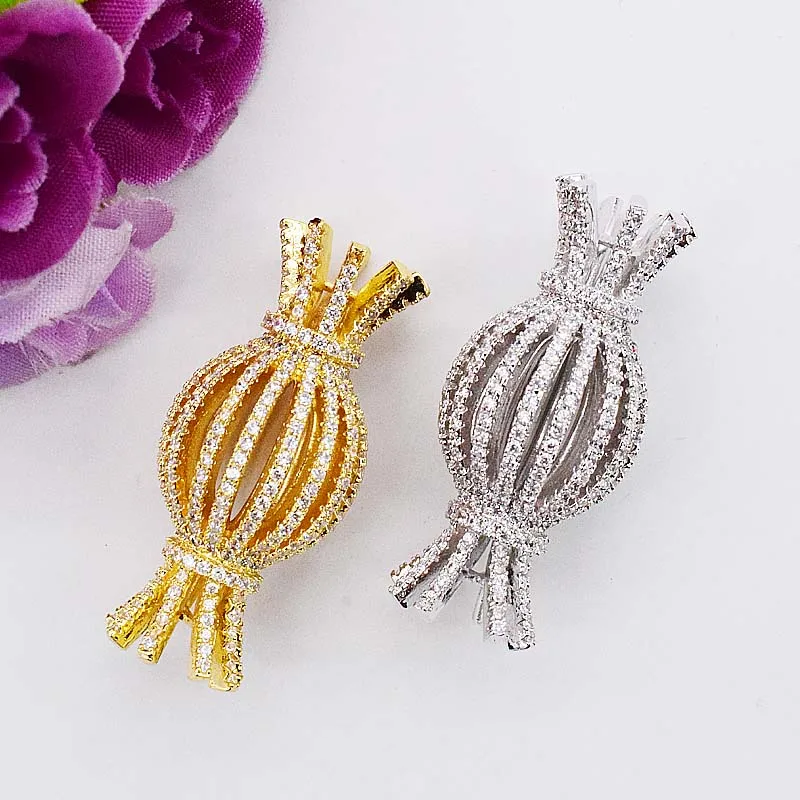 2pc 17x39mm CZ Micro Pave Candy Jewelry Link Connector