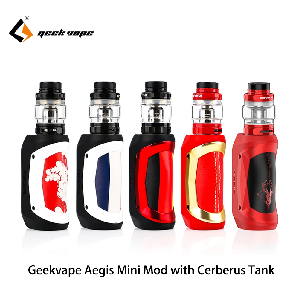 

E-cigs vape Geekvape Aegis Mini 80W TC Kit with 5.5ml Cerberus Tank & Built-in 2200mAh Battery & Advanced AS Chip Vape