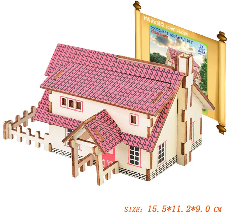 Западная кабина 3D дом модель DIY для взрослых и детей ручной сборки шаги деревянные головоломки игрушки