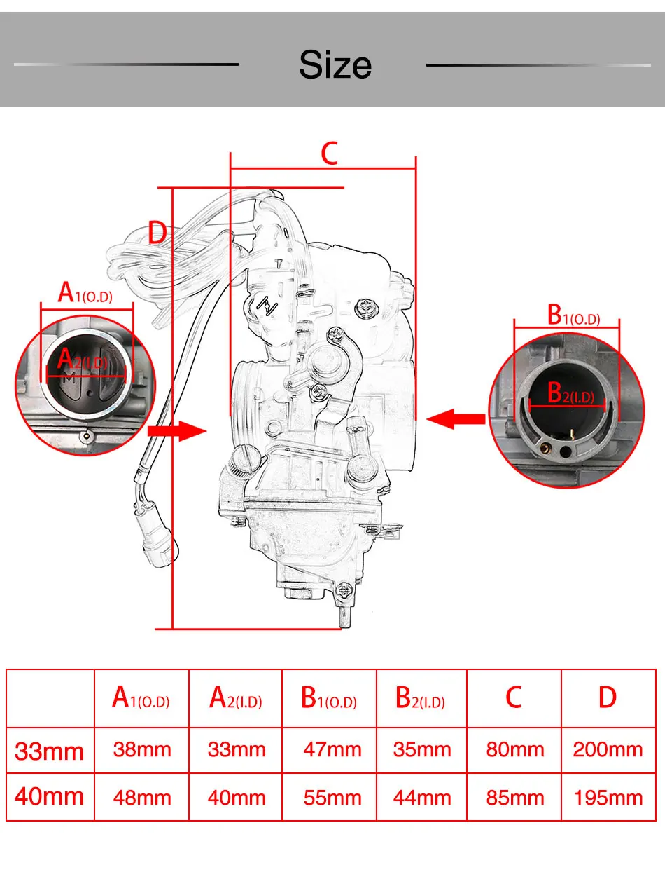 Sclmotos- Мотоцикл Keihin FCR Carb Карбюратор для Honda CRF150R CRF250 CRF450 XR250 FCR Калибр 33 мм 40 мм Carburedor