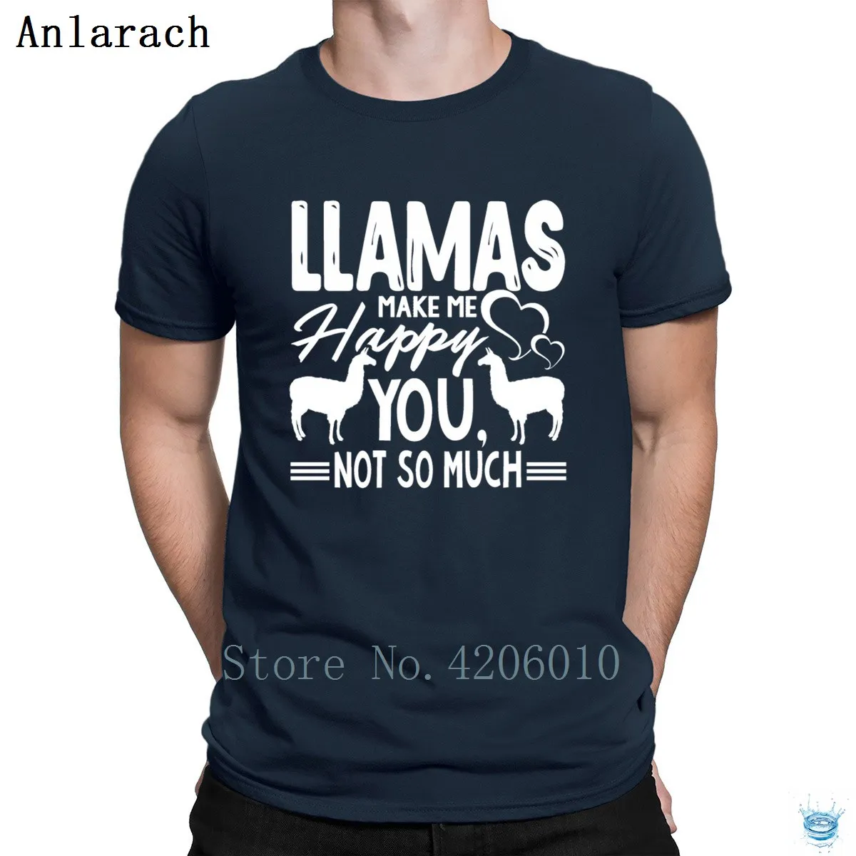 Llamas/футболка с надписью «Make Me Happy», дешевая распродажа, Мужская футболка с круглым вырезом и юмором на заказ, популярная футболка, стиль, Anlarach Sunlight