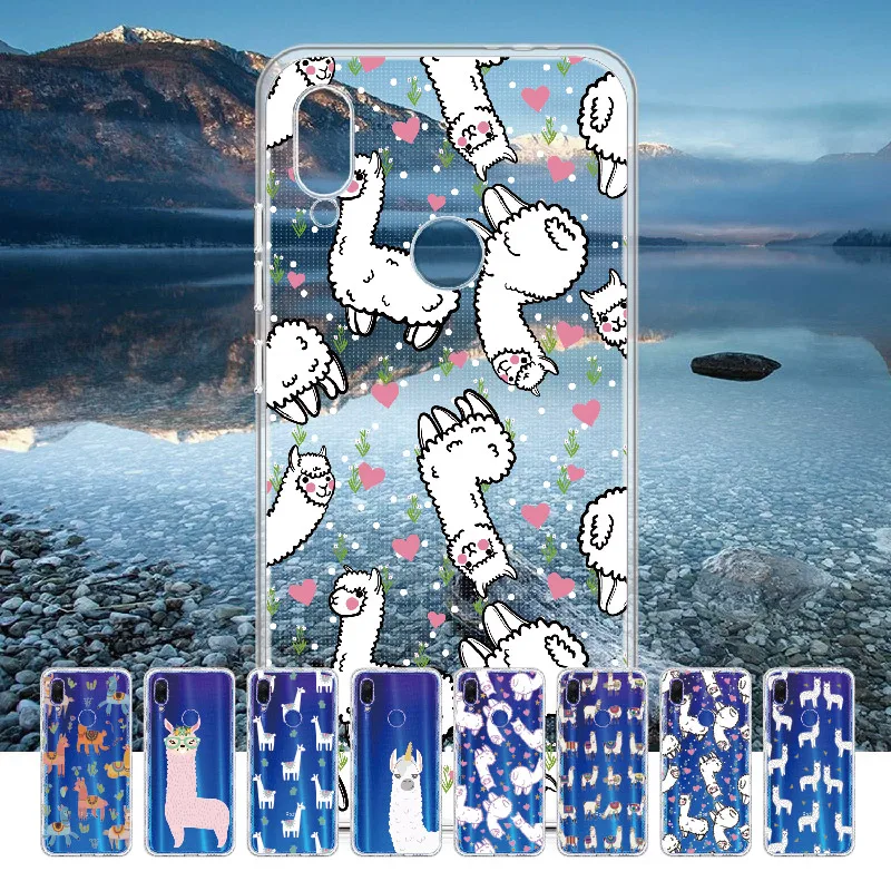 

Kawaii Cute Llama Alpaca Animals For Xiaomi Mi Redmi Note 5 6 7 8 9 lite Pro Plus Soft TPU Crystal Slim Protective Clear Case