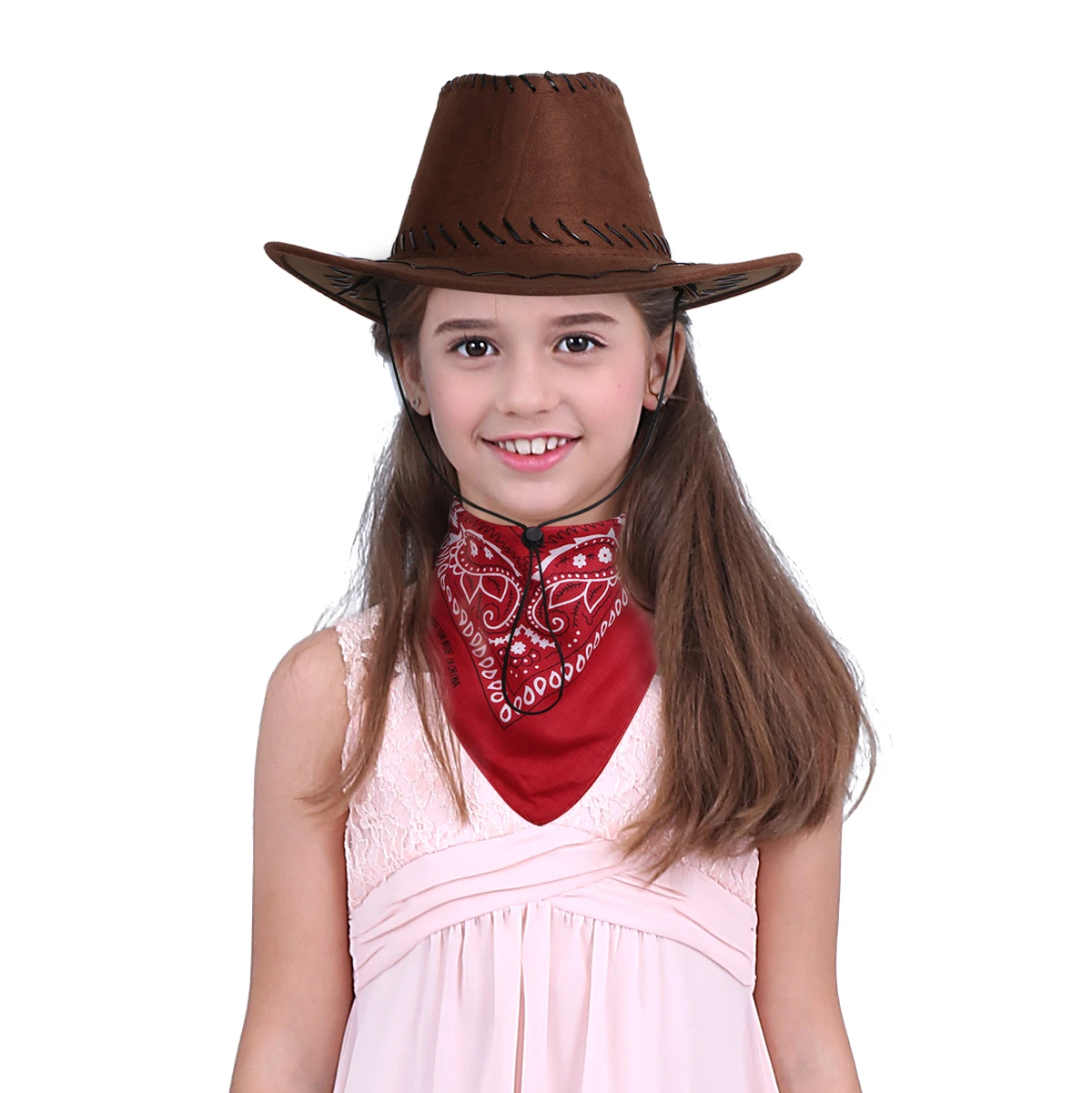 Chapeau de Cowboy occidental avec bandana pour garçons, accessoires de  Costume de fête de jeu de rôle d'halloween, fournitures de fête  d'anniversaire, de noël | AliExpress