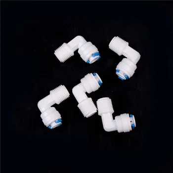 

New Wholesale 5Pcs 1/4"X1/4" Tube Push Fit Union Elbow Quick Connect Water Filter