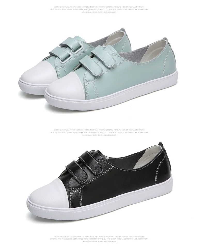 

New 2020 spring and summer candy color small white shoes single shoe PU leather Velcro flat bottom student fashion casual LCCN09
