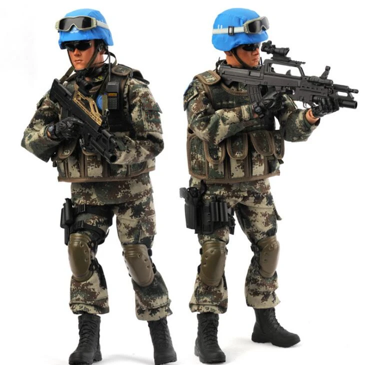 1/6 военный солдат фигурка морской корпус фигурка коммандер команда фигурка мульти-оружие аксессуар модельные подарки для коллекции - Цвет: Синий