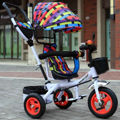 Children's Tricycle Kids Bike Children Bicycle Stroller Trolley Three 3 Wheel Baby Carriage Child Pram Buggy Pushchair 6M~5Y