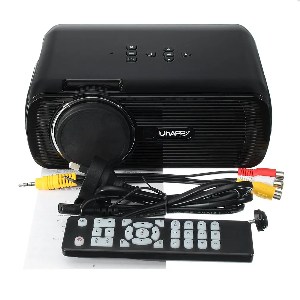 

HD 1080P LED Mini Portable Projector Multimedia Home Theater Vivid Movies Cinema Multifunctional Interface Picture Video Audio