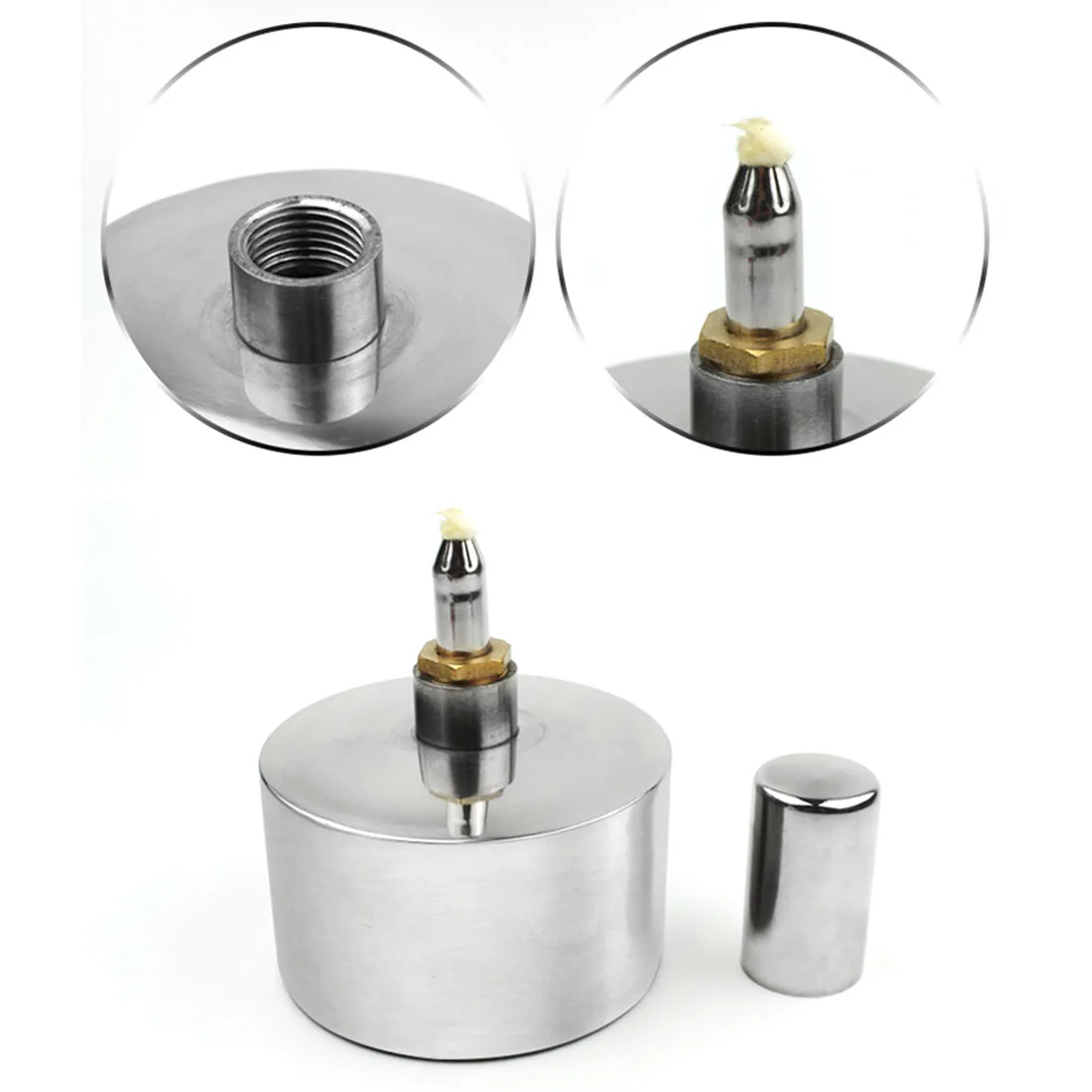 

98x115mm Anti Explosion Leak Proof Stainless Steel Lab Alcohol Burner Lamp for Stirling Engine External Combustion Engine Model