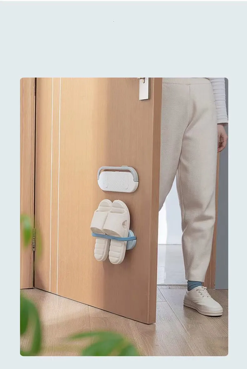 Étagère à Chaussures Pliable à Fixation Murale, En Plastique