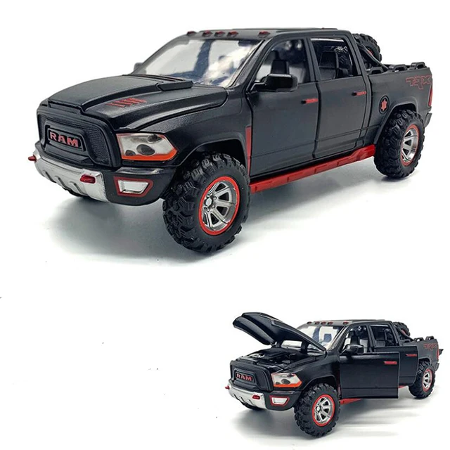 1:32 Simulation Alloy Car Model New Dodge-Ram TRX-Pickup Metal Car Model Sound And Light Pull Back Childs Boy Toy Car Gifts 1