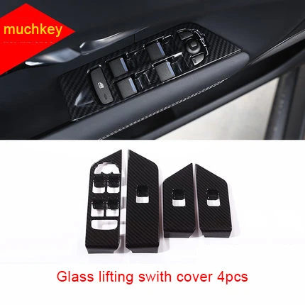 Для Land Rover Range Rover Aurora 2012- стекло из углеродного волокна подъемная крышка 4 шт - Цвет: Glass lifting cover