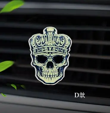 1 шт. милый автомобильный держатель для духов с черепом, держатель для ароматерапии, Автомобильные украшения - Название цвета: D