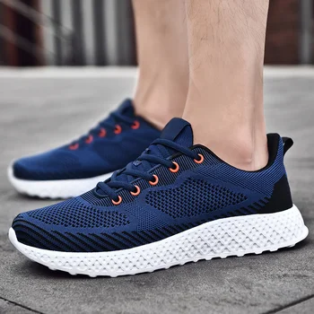 

Vodka Big Size 46 Flying Weaving Breathable Lightweight Casual Shoes Men Sneakers Lace Up Soft Jogging Footwear Tenis Masculino