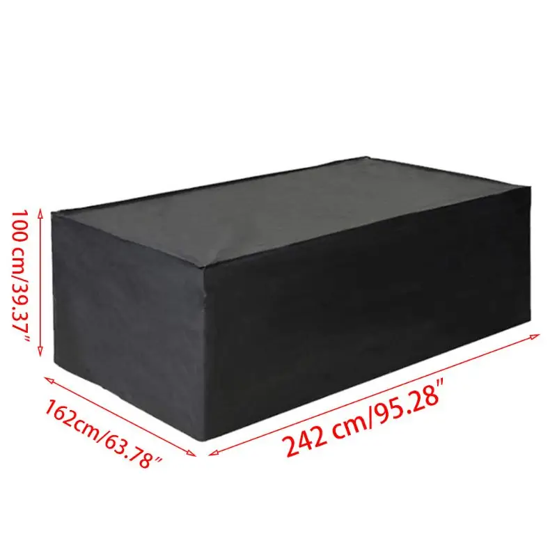 420D 242*162*100 см Abdeckhaube Schutzhulle мех Gartenmobel rechteckige Si