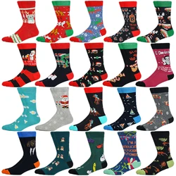 Men crazy Christmas Socks Funny Xmas Santa Claus Tree Snowflake Elk Snow Cotton Tube Novelty  Happy Sock Women New Year Gifts