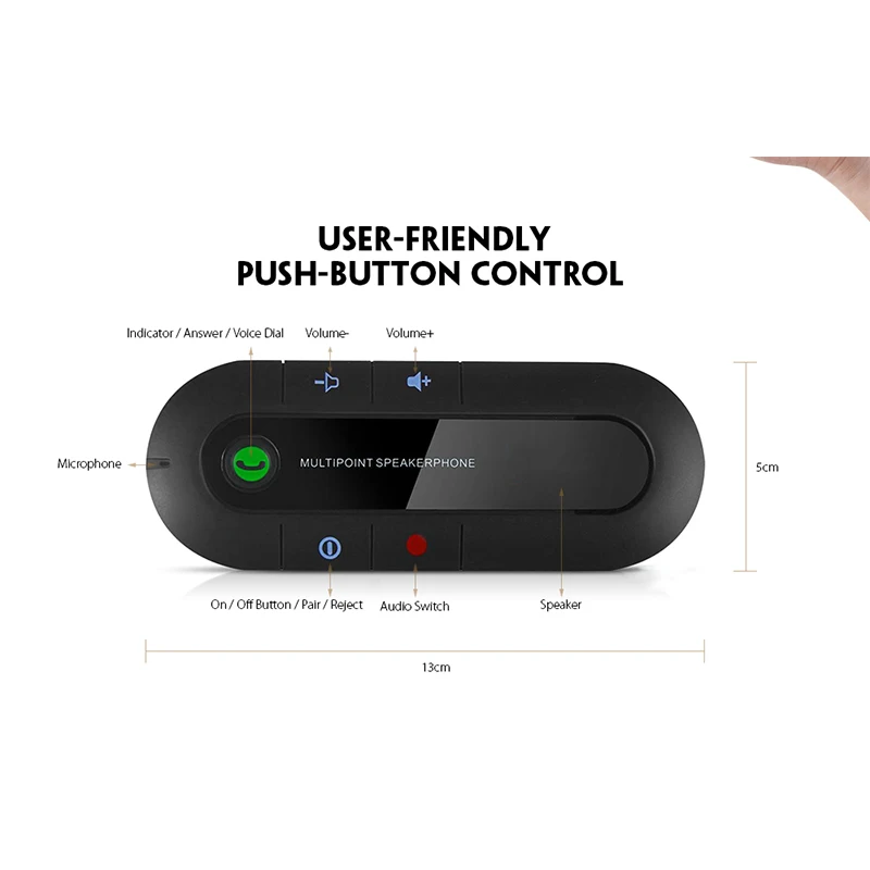 Комплект беспроводной связи bluetooth для автомобиля динамик телефон динамик козырек клип Hands free Multipoint BT динамик MP3 музыкальный плеер встроенный DSP XM-17