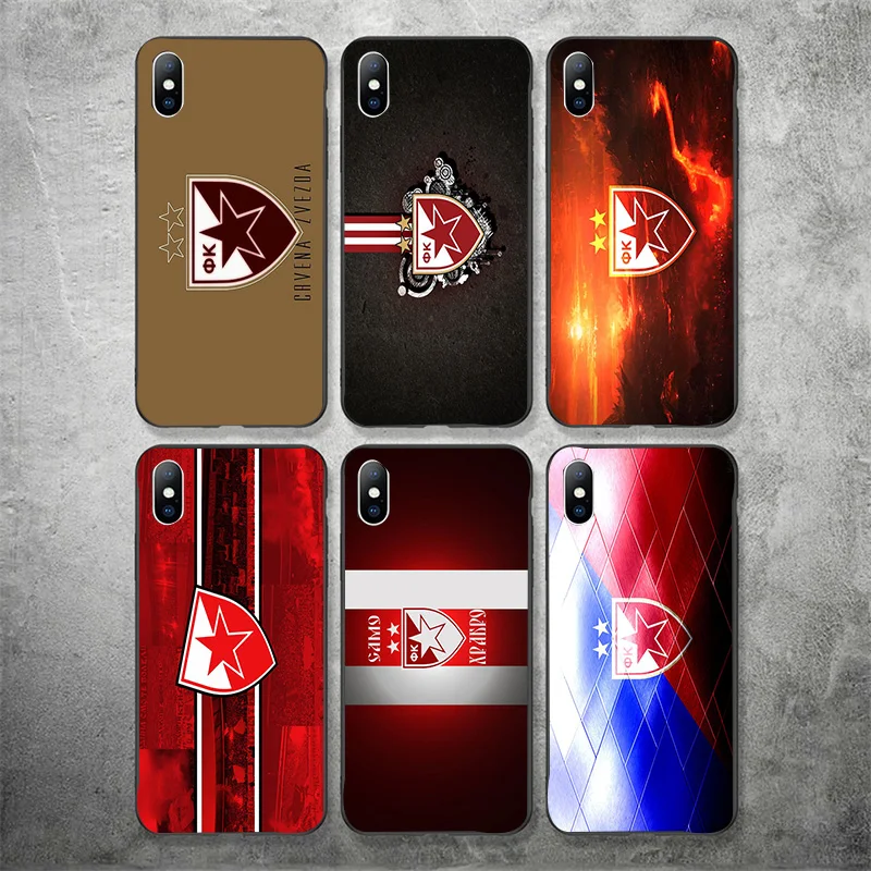 Чехол для телефона FC Crvena Zvezda iphone XR 11 Pro XS Max X 5 5S силиконовый чехол черный DIY