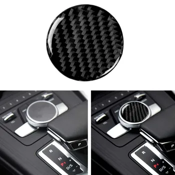 

Carbon Fiber Center Gear Control Panel Knob Cover Sticker For Audi A4 B9 17-2019