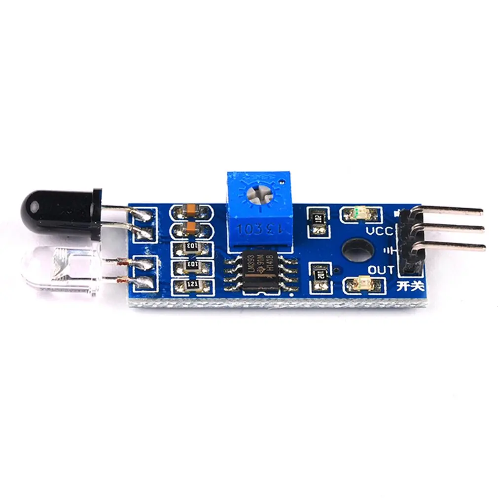 

Infrared Barrier Module Obstacle Avoidance Car Obstacle Avoidance Sensor Black And White Line Recognition Distance Adjustable