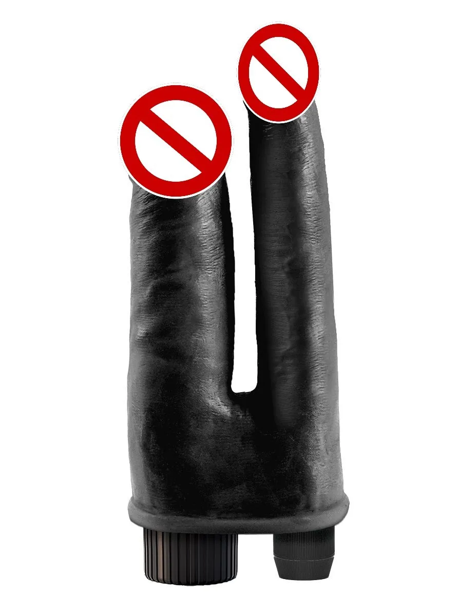 Вибратор с присоской Double Vibrating Double Penetrator- 20,3 см
