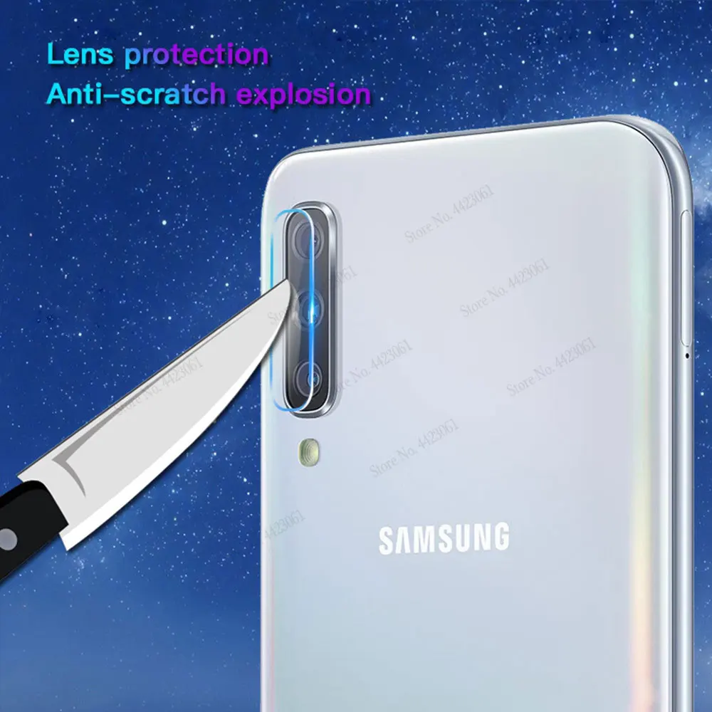 Стекло 2 в 1 для Samsung Galaxy A50 2019 A70 A40 A30 A20 A10 Защитная пленка объектива камеры и 9D