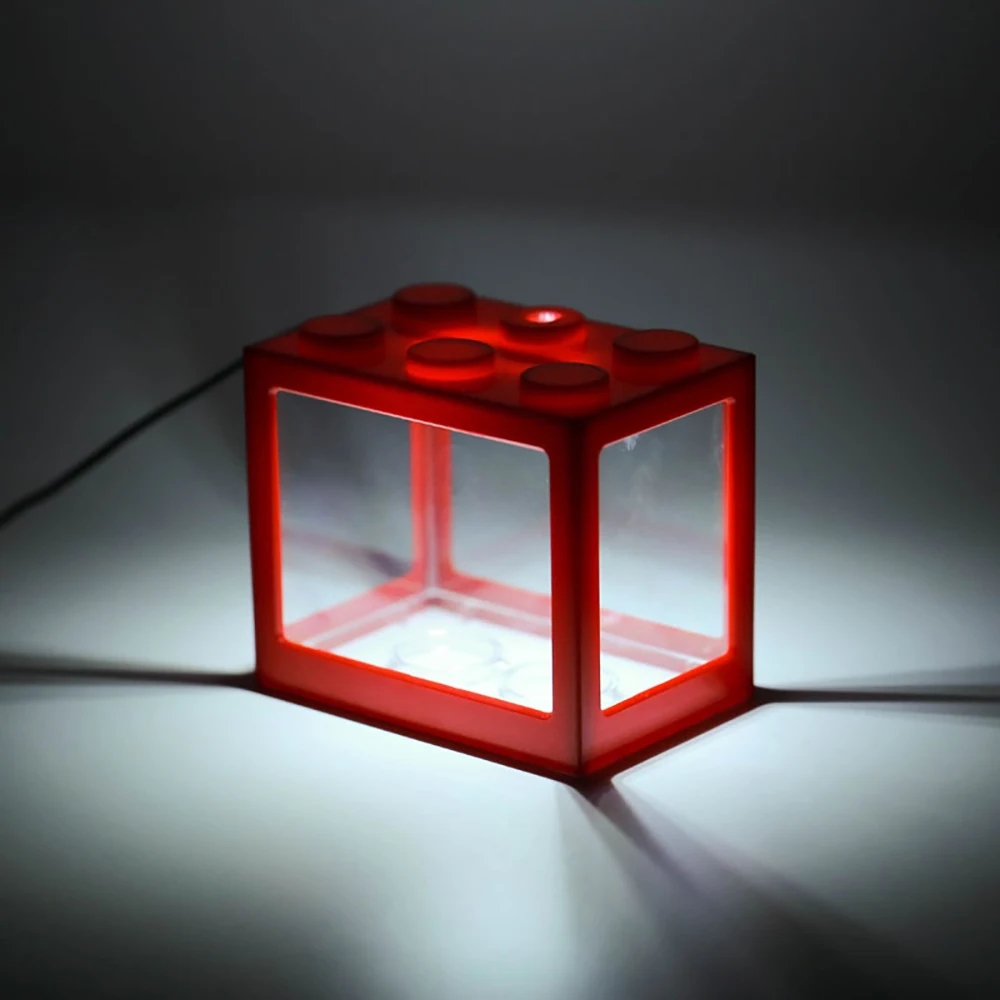 red box Мини USB маленькие аквариумные рыбки, миски для рыб, боевые цилиндрические грохот, цилиндрические аквариумные рыбки, аквариумные принадлежности - Цвет: red box