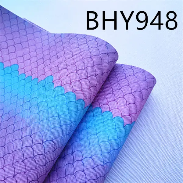 BHY948 В горошек и с принтом в виде русалки узор 1 лист 20*33 см A4 пальто с рисунком героев из мультфильмов; пальто из искусственного Snythetic кожа лист viny ткань BHY932 - Цвет: BHY948