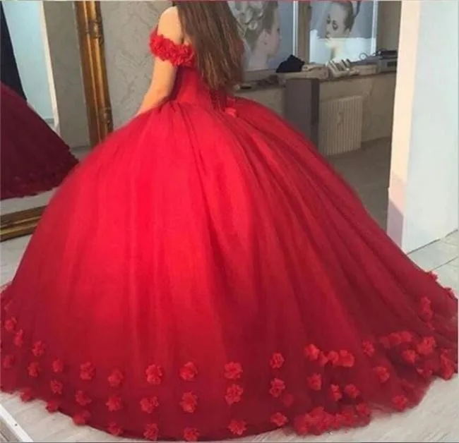 Милое красное бальное платье принцессы, Vestido 15 anos azul, с открытыми плечами с аппликацией, длинное бальное платье, платье для выпускного вечера