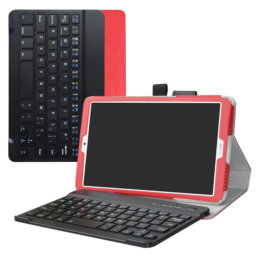 Для 8," huawei MediaPad M6 8,4 планшет Съемная клавиатура Bluetooth чехол, портативный складной Стенд PU кожаный чехол
