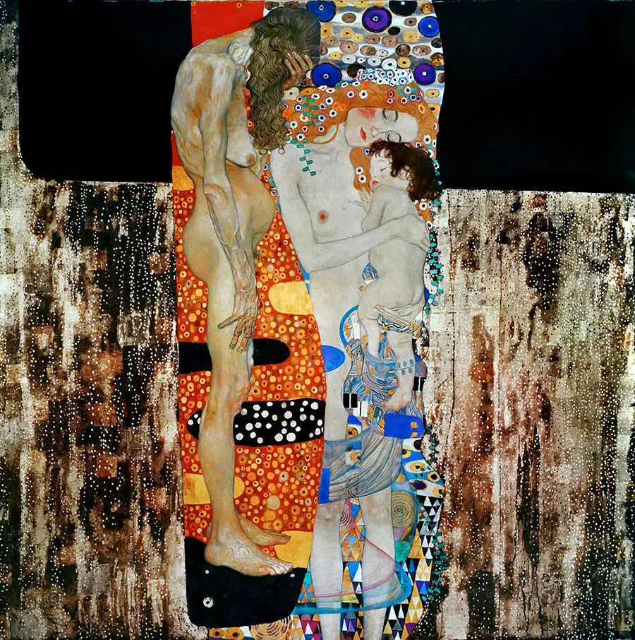 Художественный постер Gustav Klimt Три возраста женщины картины маслом холст для