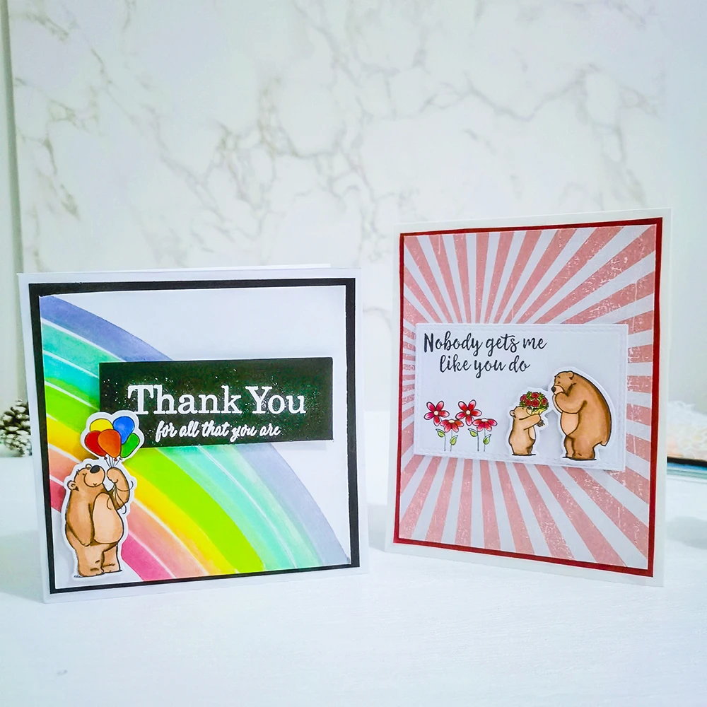 Комплект с рисунком Медвежонок металлический Трафаретный вырубной штамп и