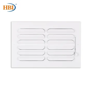 

HBI 2-Way W10" x H6" Curved-Blade Ventilation Grille Air Outlet Valve Air Supply Register Air Vent Cover Steel Ceiling/Sidewall