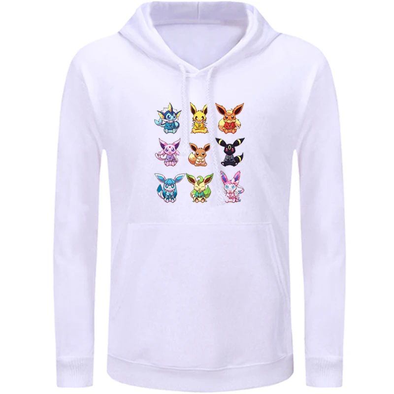 Покемоном катерпи Толстовка Metapod Weedle Иви Jolteon Вапореон Flareon Для женщин толстовка с рисунком струны пуловер с капюшоном подарок - Цвет: icWM983W