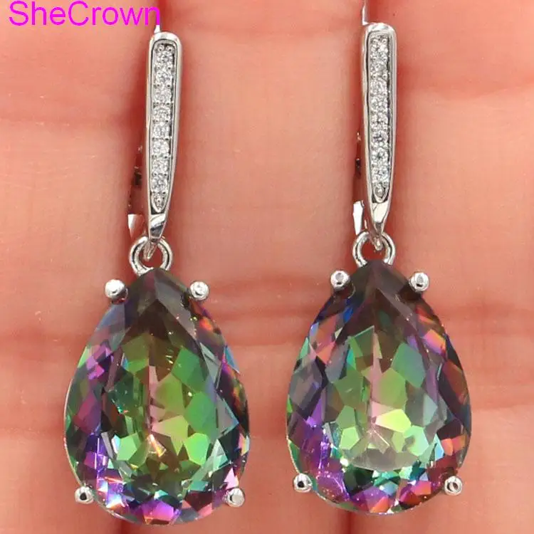 Женские серебряные сережки в форме капли воды 35x13 мм 18x13 мм|wedding silver earrings|silver wedding earringswedding earrings |
