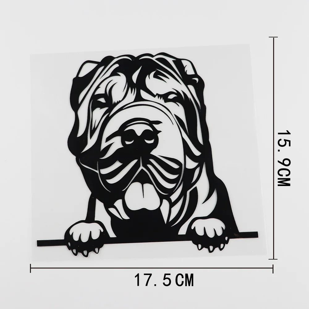 

Car Stickers Lovely and Fun Shapi Dog Stickers, PVC Waterproof and Suntan Black Silver 17.5CM X 15.9CM