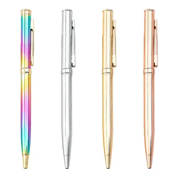 

10pcs/lot metal diamond ballpoint pen promotional advertising gift pens stationery school supplies black blue ink custom logo